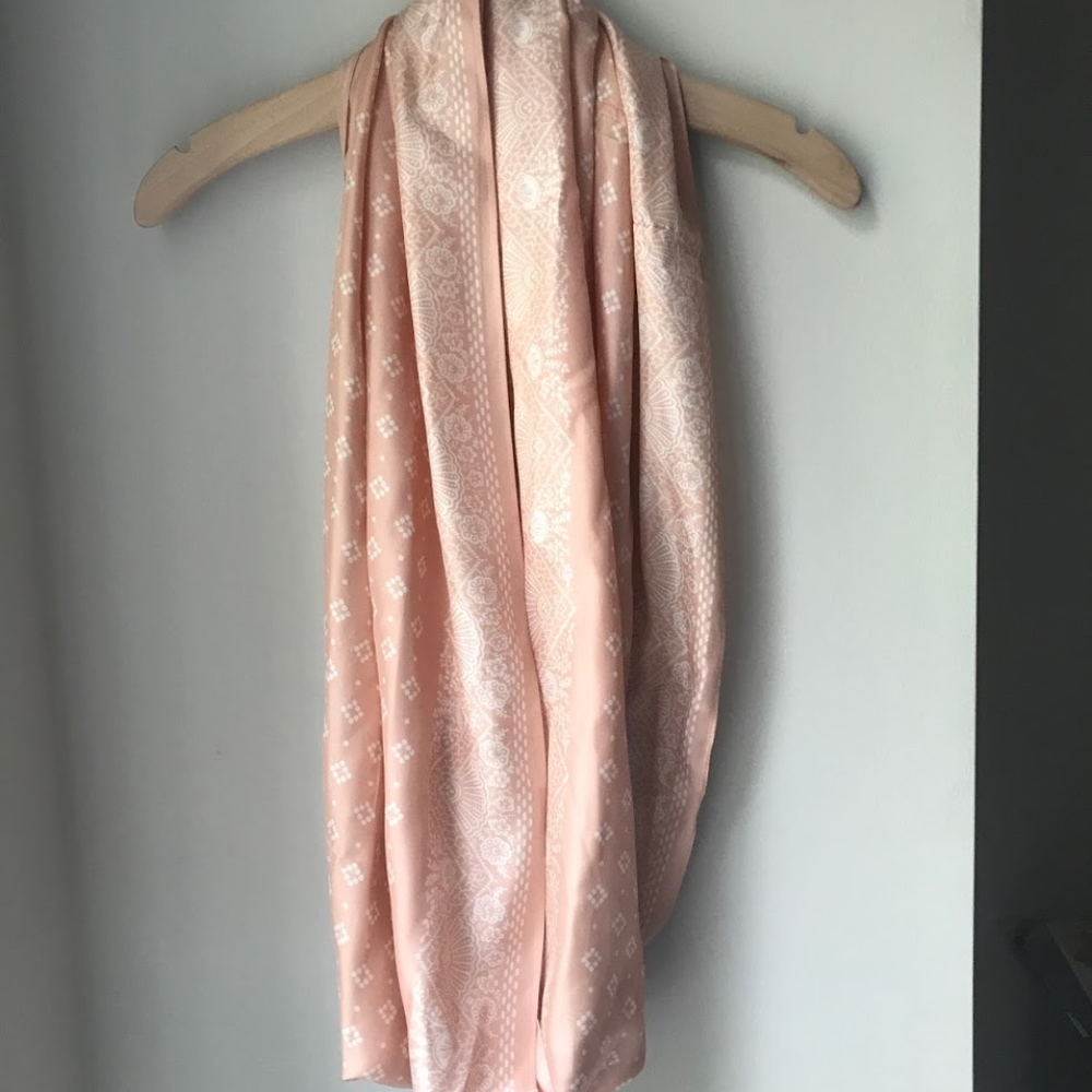 J.Crew Pink Silk Scarf - Bandana Snood